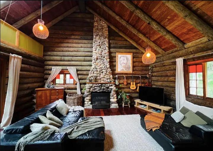 Coromandel Secluded Log Cabin Retreat Hikuai 外观 照片